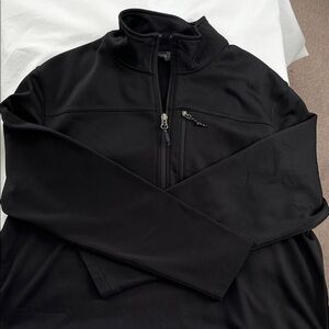 Eddie Bauer Men's Black Quarter-Zip Softshell Pullover Size L